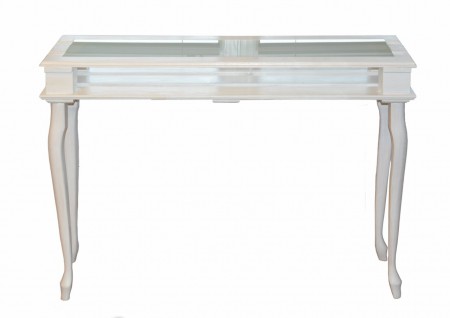 STOLIK, ŁAWA W STYLU PALETY 124x35x88 Biały